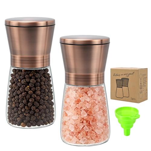 Short Copper Salt and Pepper Grinder Set of 2 (Copper / 2PK-Short)