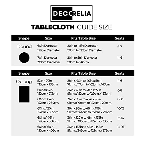 Black Extra Large Cloth Table Cloths for Rectangle Tables (Black / 144" x 60" (Rectangular))