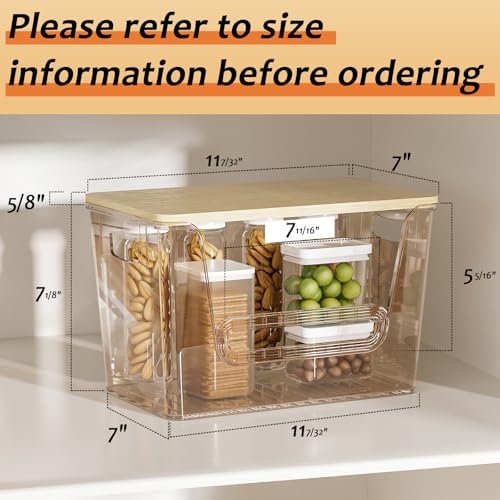 2 Set Pantry Organizers and Storage (Amber / 2pack)