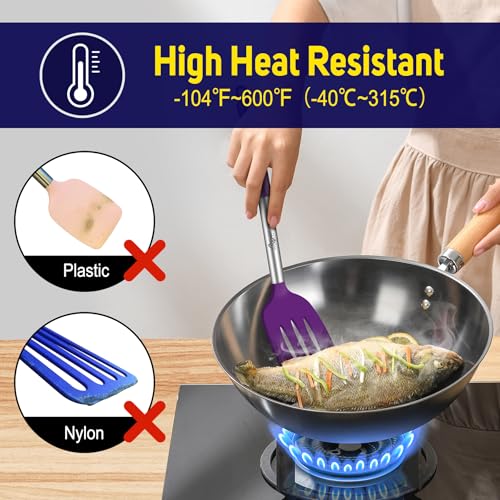 Silicone Spatula Set of 2 Heat (Purple)
