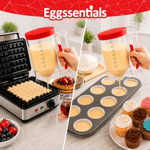 Pancake Batter Dispenser (Red / 4 Cup Capacity)