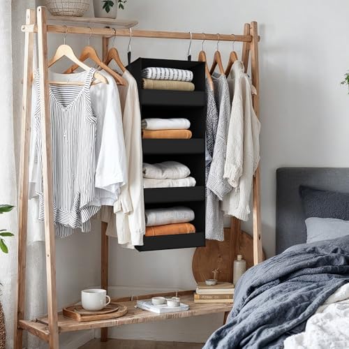 4 Shelf Hanging Organizer (4-shelf Black / 1-Pack)
