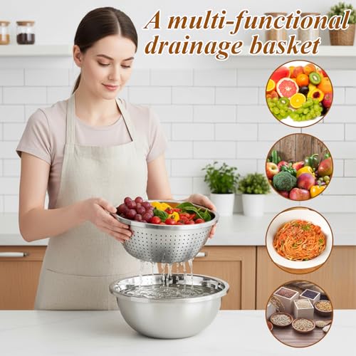 304 Stainless Steel Colander and Strainer (L)