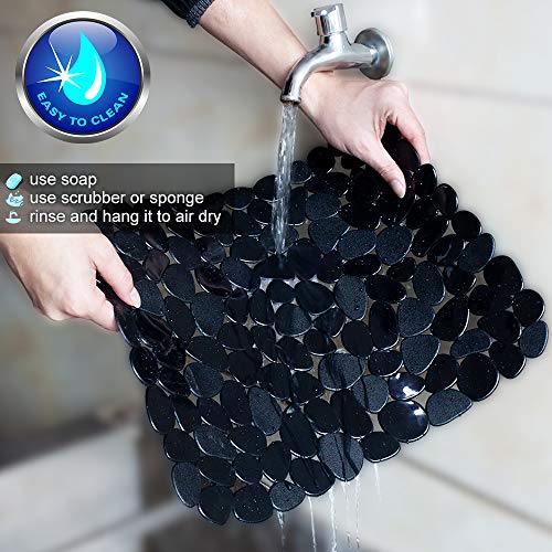 Pebble Sink Mat for Stainless Steel (Black)