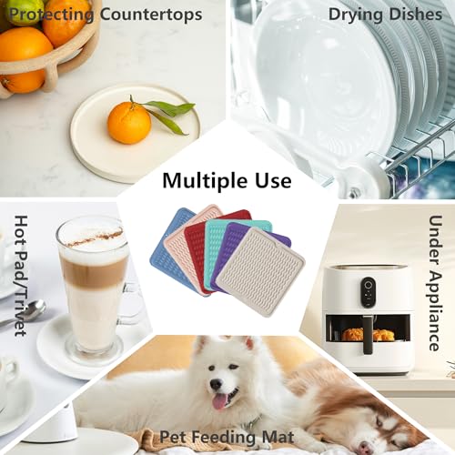 4-in-1 Silicone Mat: Air Fryer & Coffee Maker, 12"x12", Milk White (Milk White / 12" x 12")