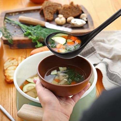 Large Plastic Serving Spoons (Black)