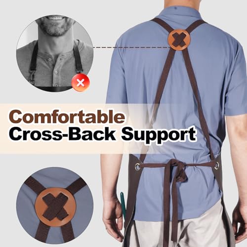 Leather Cooking Apron for Men