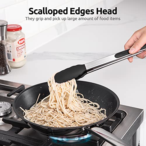 Kitchen Tong for Cooking (Black / 12 inch)