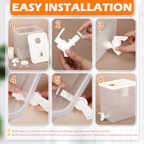 2 Pack Drink Dispenser for Fridge with Spigot (2.5 Gallon)