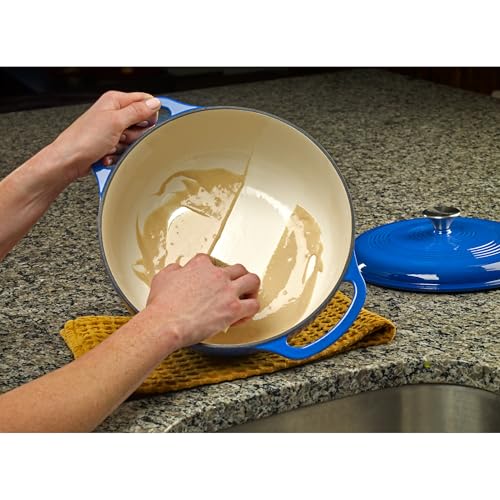 Enameled Cast Iron Round Dutch Oven (Navy)