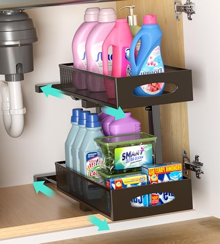 Under Sink Organizer (Standard Version / Black - Single Pack)