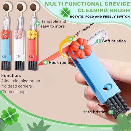 3 in 1 Cup Lid Cleaning Brush (Red, Pink, Blue(3pcs))