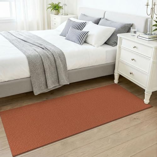Woven 2x5 Entry Runner Rug (Burnt Orange/Tan / 2' x 5' (Runner))