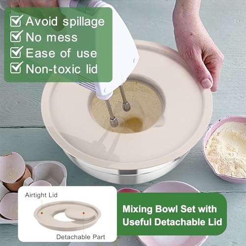 Mixing Bowls with Lids (Khaki)