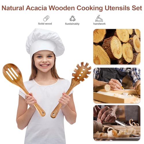 Wooden Cooking Utensils (6 PCS SET / Natural)