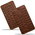 Silicone Letter and Number Chocolate Molds (Letter + Number (2 Pack))