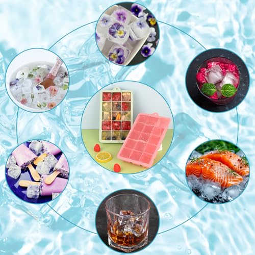 2 Pack Silicone Ice Cube Tray