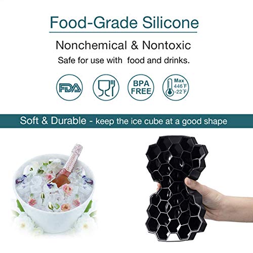Ice Cube Trays for Freezer (Black)