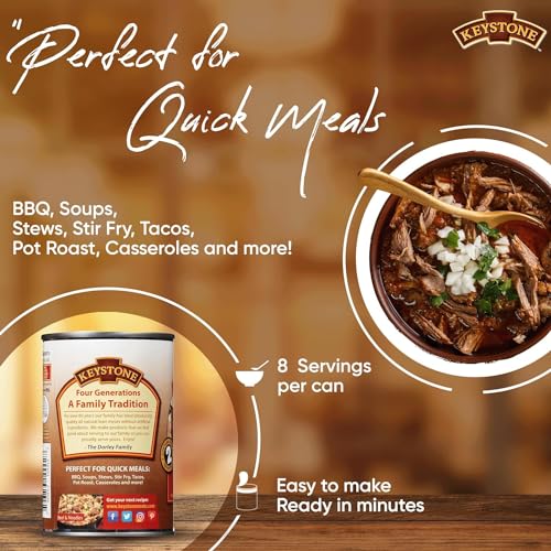 Meats All Natural Heat and Serve Canned Beef 14.5 oz (Pack of 6)