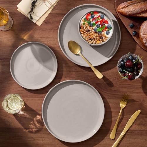 Plates and Bowls Sets (Warm Taupe / Service for 8)