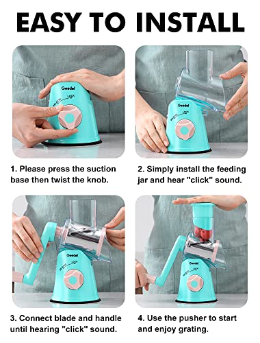 Rotary Cheese Grater (Tiffany / 3 Blades)