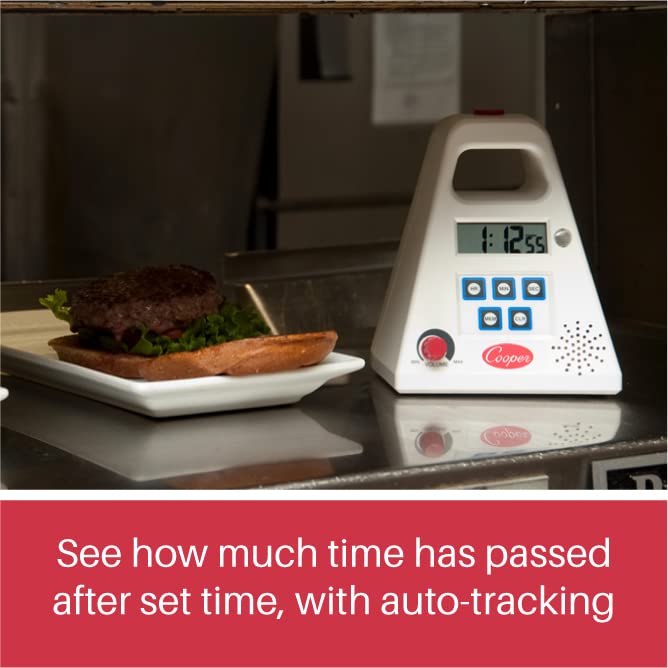FT24-0-3 Large Single Station Digital Kitchen Timer with Volume Control, 24 Hours Unit Range