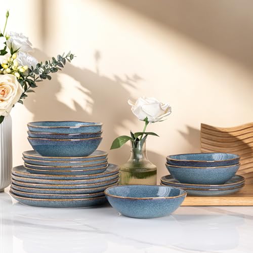 Ceramic Dinnerware Sets for 8 (Sky Blue / Service for 8)