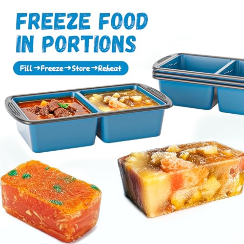 Silicone Freezer Tray With Lid (2 Cup, 2 Pack)