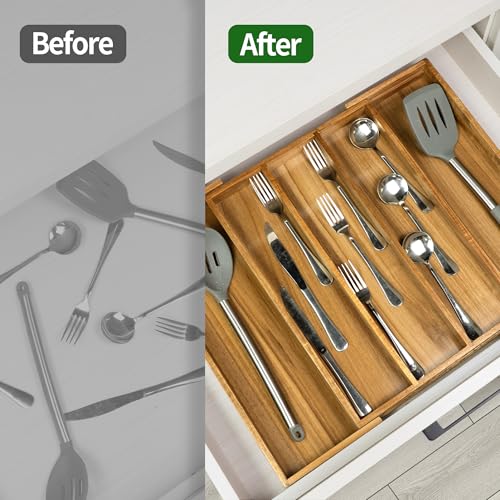 Bamboo Drawer Organizer (Acacia / Large)