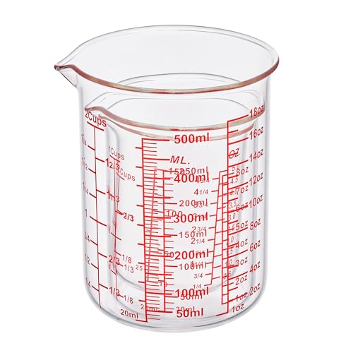 3 Piece Glass Measuring Cup Set (1/2Cups/1Cups/2Cups Measuring Cup Set)