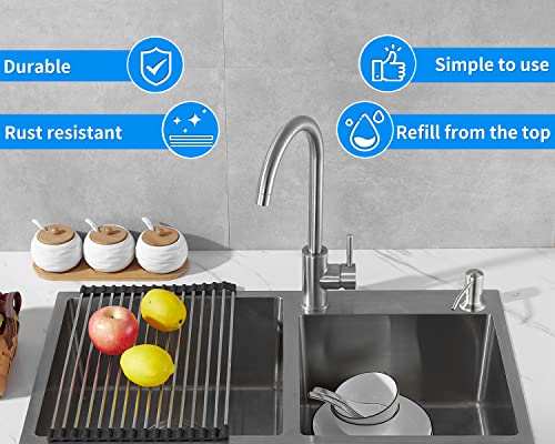 Built in Soap Dispenser for Kitchen Sink (Brushed Nickel)