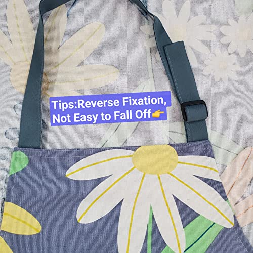 2 Pack Floral Apron for Women with Pockets (Green/Leaves)