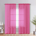 Hot Pink Sheer Curtains 78 Inches Long 2 Panels (Hot Pink / 42"W x 78"L (Pack of 2))