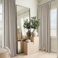 Linen Blackout Curtains 96 inches Long (Pinch Pleated - Taupe / 40"W x 96"L (Pack of 2))