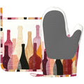 Red Wine Bottle Oven Mitts and Pot Holders Sets Non (Red Wine Bottle)