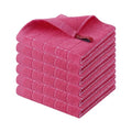 100% Cotton Terry Kitchen Dish Cloths (Rose Red / 12 X 12 - 6 Pack)