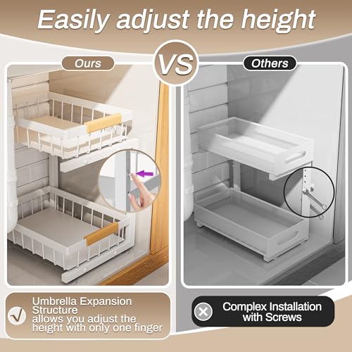 Under Sink Organizer 2 Pack (X-Large / White)