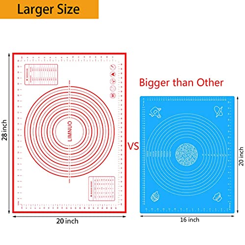 Silicone Baking Mat (Red / 28"L x 20"W)