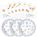 50pcs Mahjong Paper Plates and Napkins Party Supplies