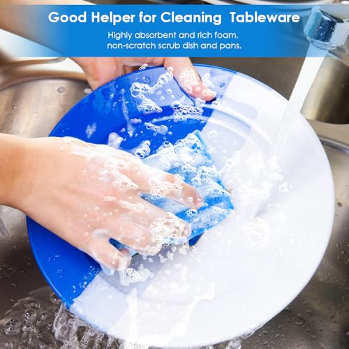 8PCS Blue Dish Washing Kitchen Sponge