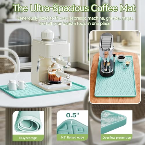 Silicone Coffee Mat 19" x 12" (Shadow Green / 19'' x 12'')
