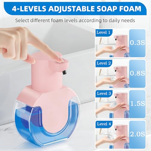 2Pack Automatic Soap Dispenser Touchless (2 Pack-pink 02 / Foam)