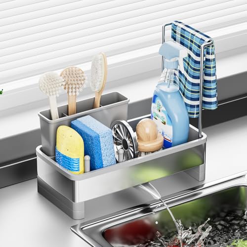 Sponge Holder for Kitchen Sink (Grey)
