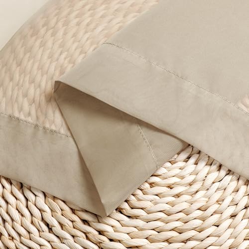 Taupe Sheer Curtains 30 inch Length 2 Panels (Taupe / 42"W x 30"L (Pack of 2))