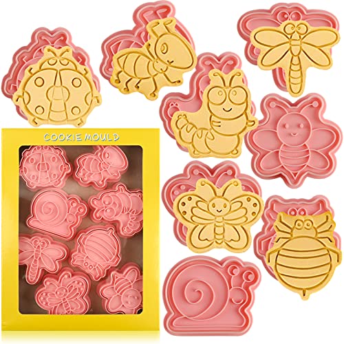 Insect Cookie Cutters Set (Insect Cookie Cutters With Plunger Stamps)