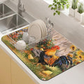 Kitchen Countertop Dish Drying Mat (Khaki / 23" x 15")