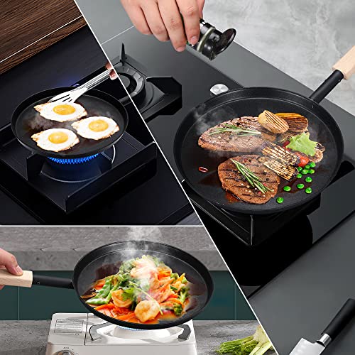 8 inch Frying Pan Skillet Flat Crepe Pan (Black / 8-inch Crepe)