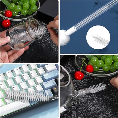 12 Pcs Bottle Cleaner Brushes Set (11.8 Inch White)