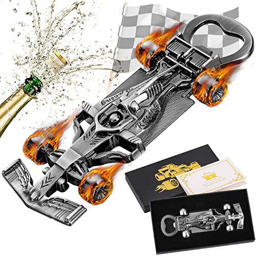 Racing Car Bottle Opener (Metallic Silver with Gift Box)