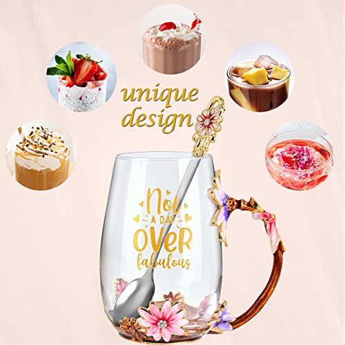 Birthday Gifts for Women Mom Tea Cup Unique Friendship Mothers Gifts for Her from Daughter Son Ideas for Friend Female Sister Coworker (Purple)
